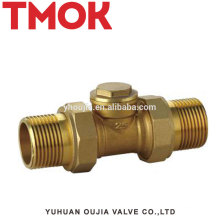 Dn20 natural color brass check valve with union